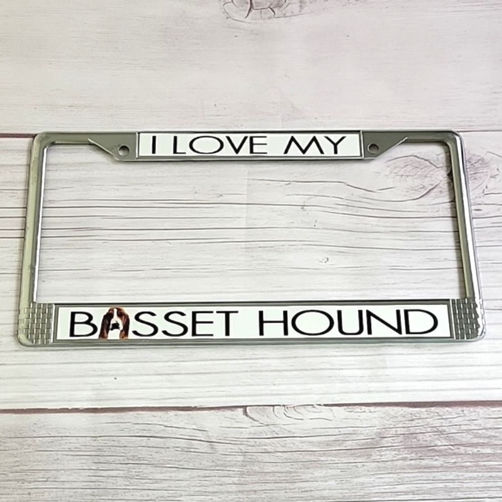 Basset Hound License Plate Frame